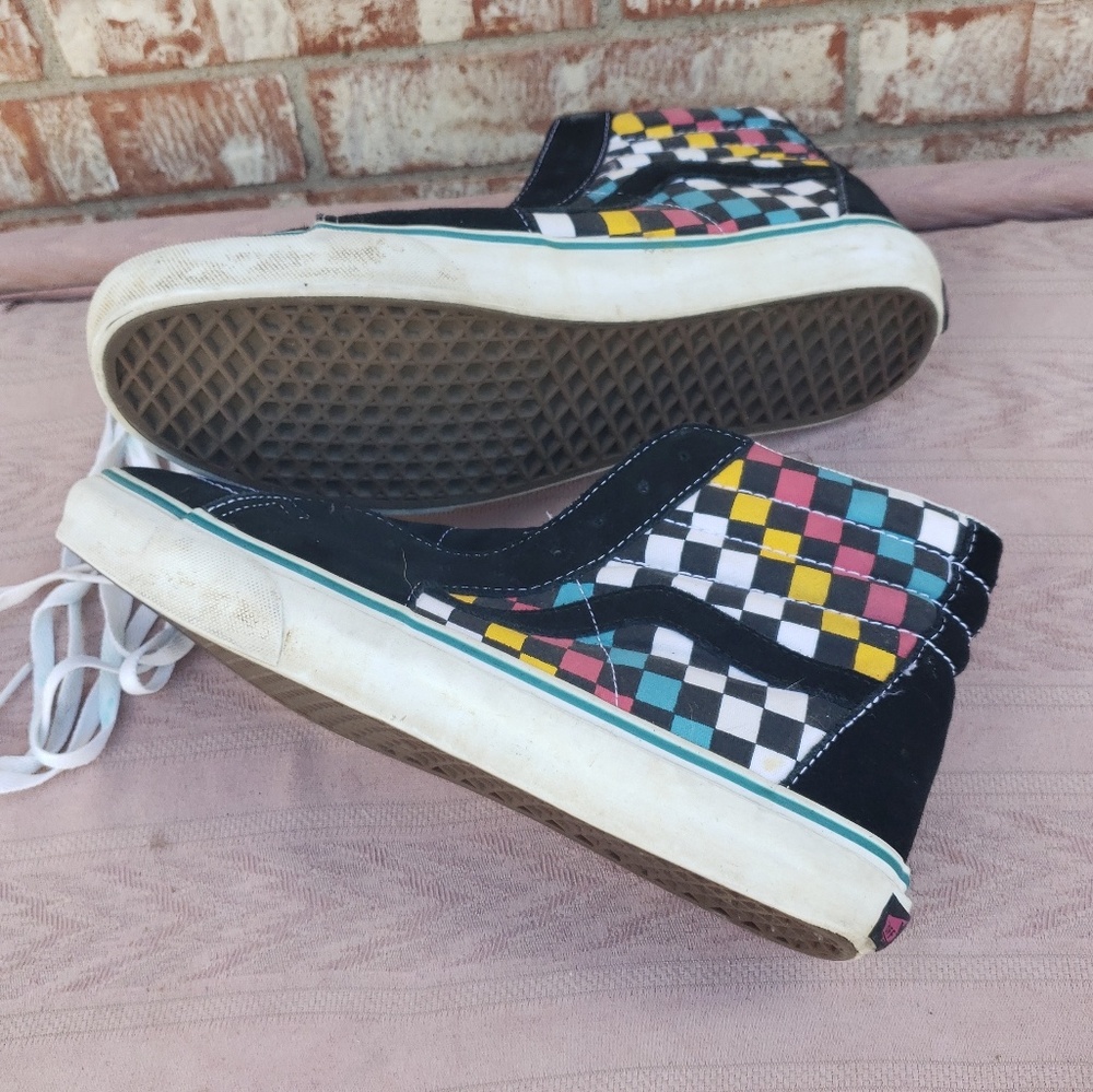 Vans checkered Sk8-Hi Checkeredboard colorful shoe